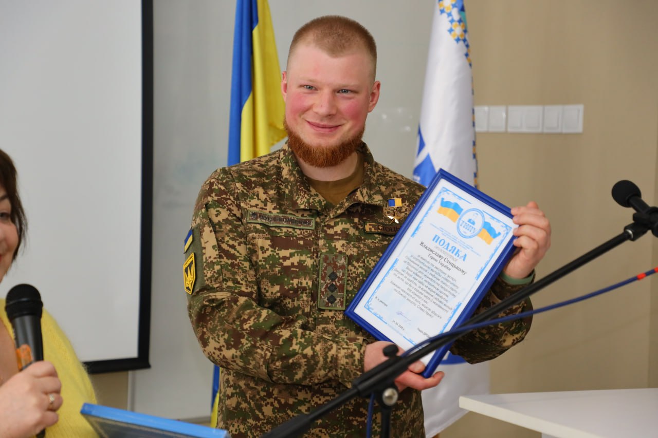 Vladyslav Stotskyi otrymav podiaku vid TNPU